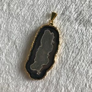 Stalactite slice pendant